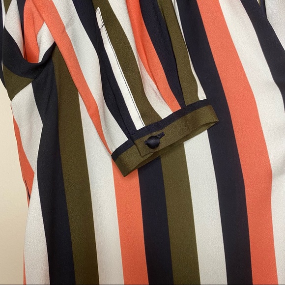 Ann Taylor Striped Long Sleeve Blouse - Picture 4 of 7